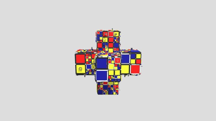 mondrian-six-cubes-connected 3D Model