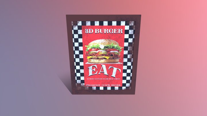 Picture Frame Poster 3D Model
