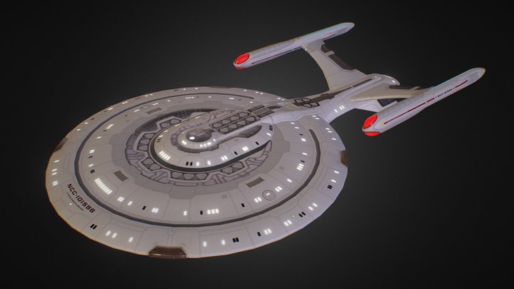 Federation Corvette 3D Model