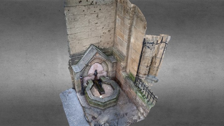 Fuente iglesia San Vicente Donostia SanSebastian 3D Model