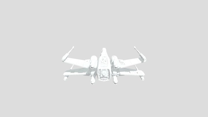 X-wing, Working S foils 3D Model