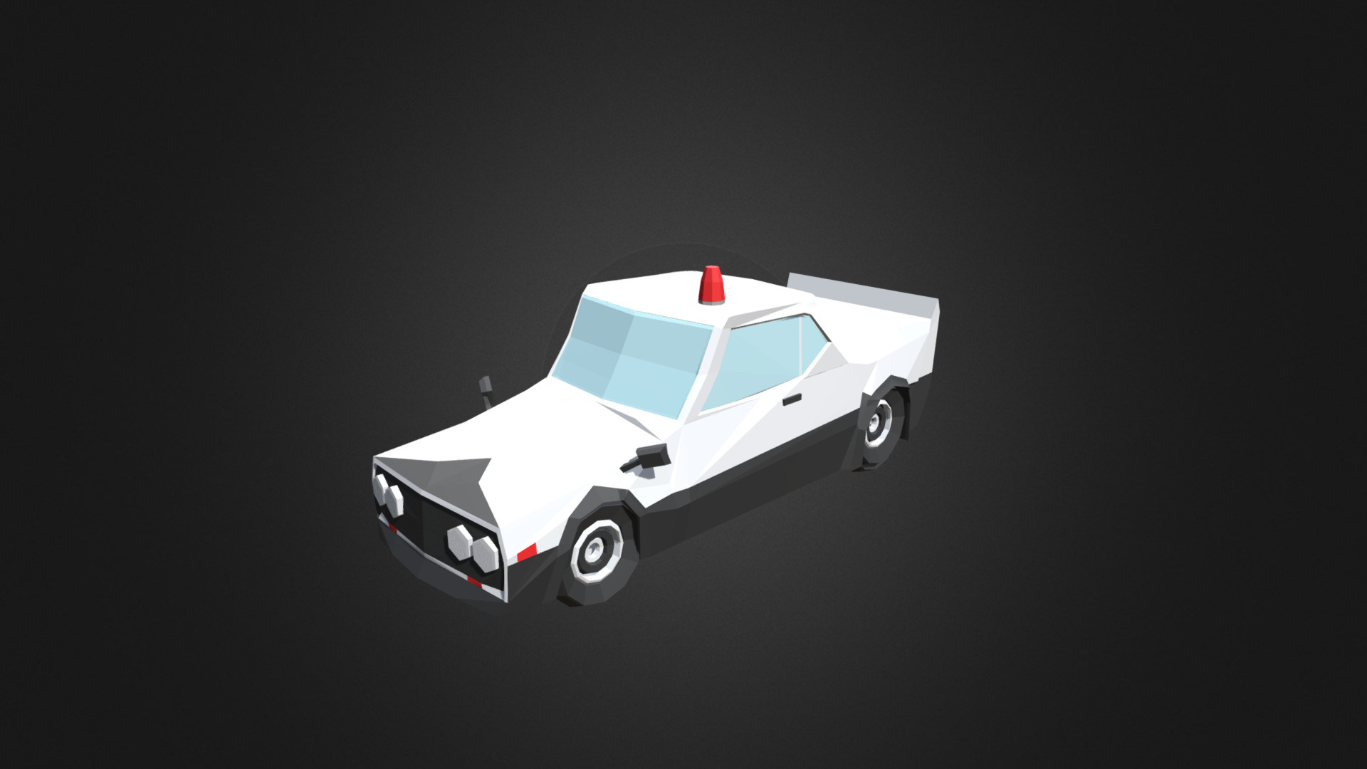 3D model Police car - This is a 3D model of the Police car. The 3D model is about a white car with a blue stripe.