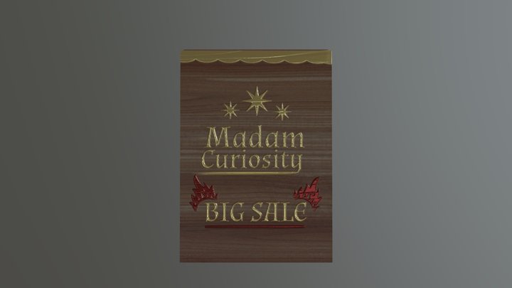 Shop Sign 3D Model