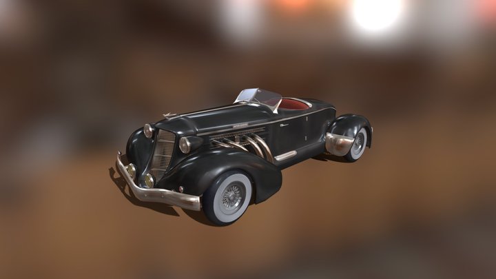 851-Boattail-Speedster Rear 3D Model