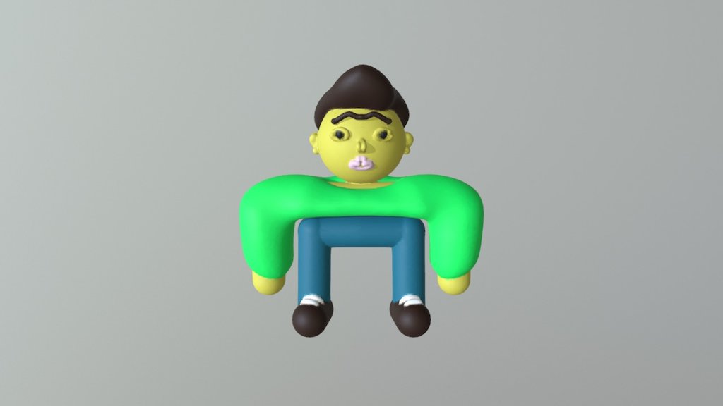 Kid wearing a green shirt