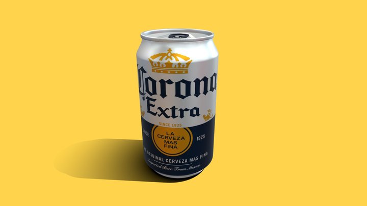Corona Beer Can 3D Model