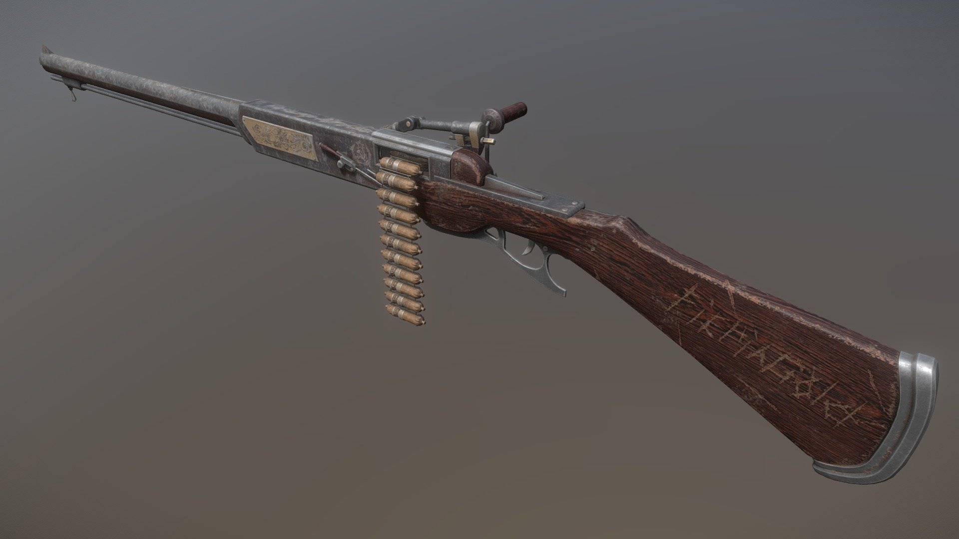 Steampunk Rifle B - 3D Model By 1sk8element [82754d8] - Sketchfab