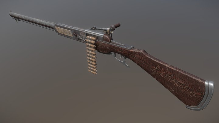Steampunk Rifle B 3D Model