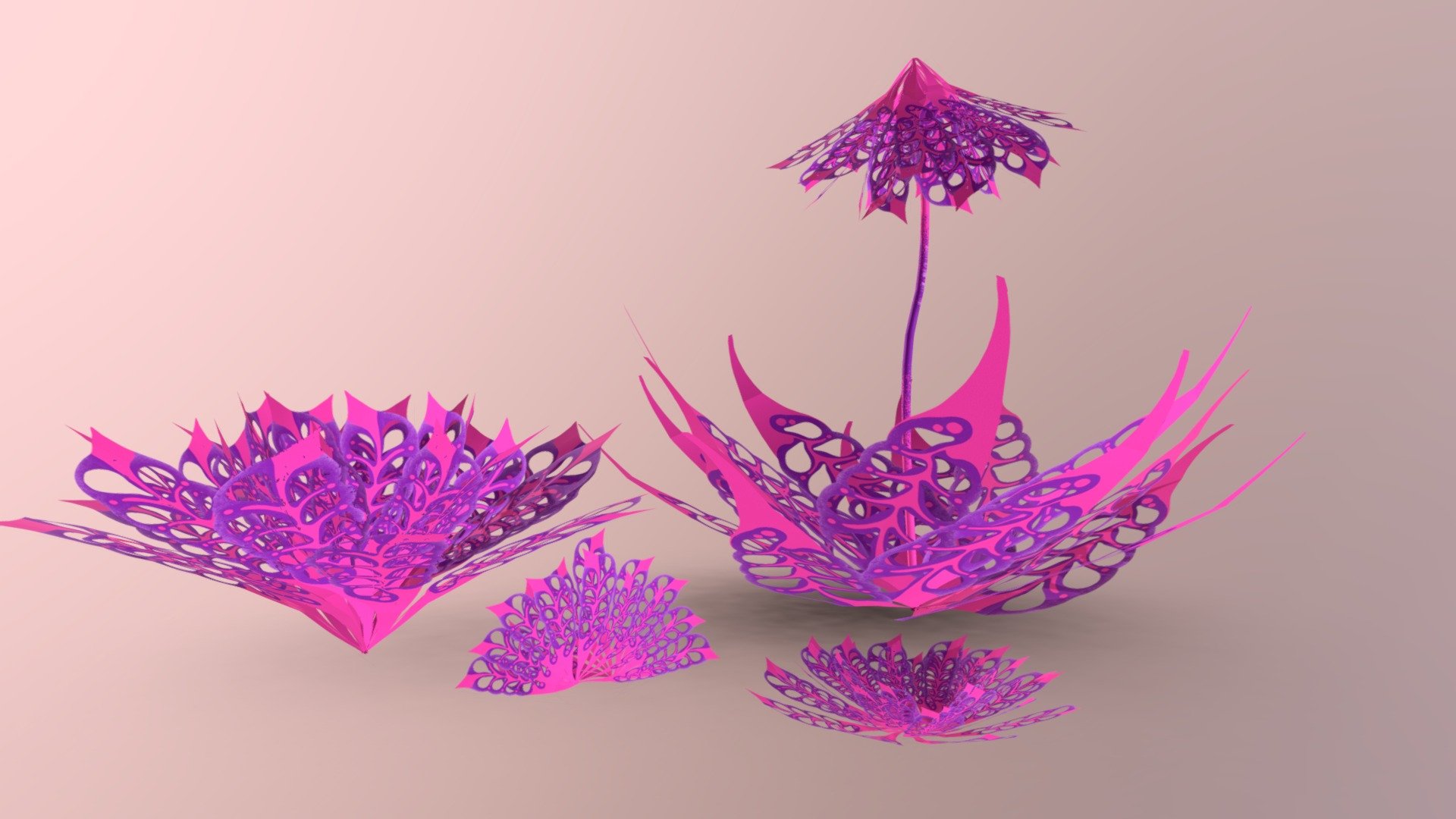 Fantastic plant illustrated by hand made