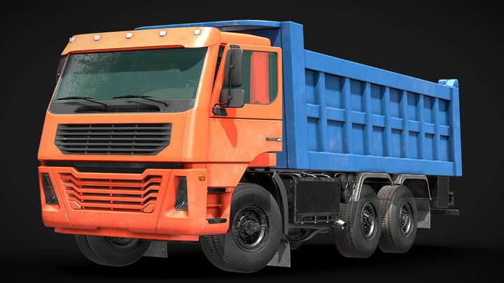 Dump Truck Lowpoly 3D Model