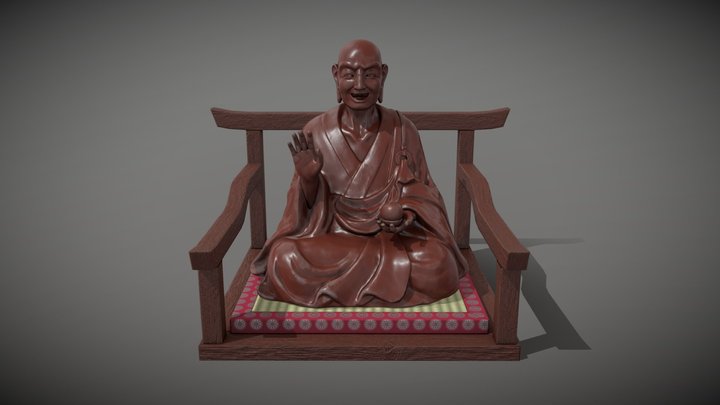 賓頭盧尊者像 (Statue of Binzuru Buddhist saint) 3D Model