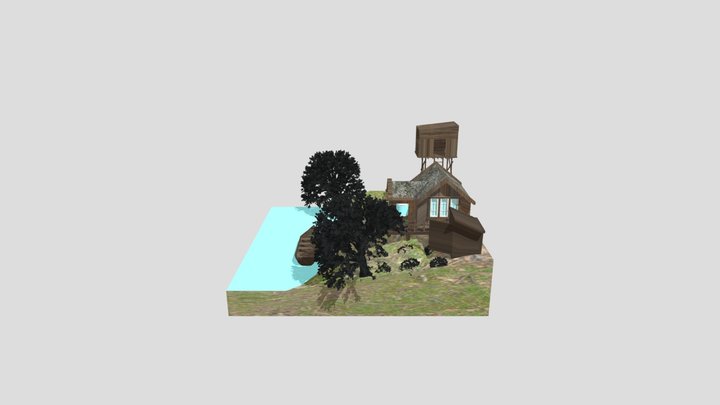 DAE Diorama - Forest Loner 3D Model