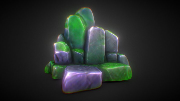 Stylized Stones Low Poly 3D Model