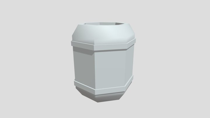 Barrel Model Untextured 3D Model