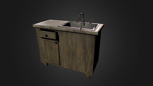 Counter and Sink 3D Model
