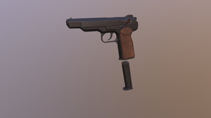 Stechkin pistol 3D Model