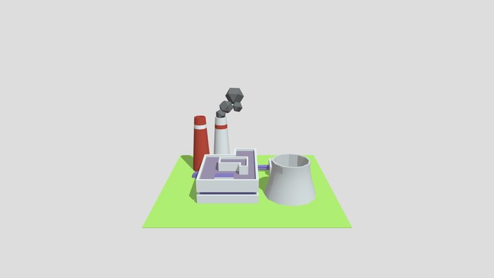 Fabrica Low Polly 3D Model