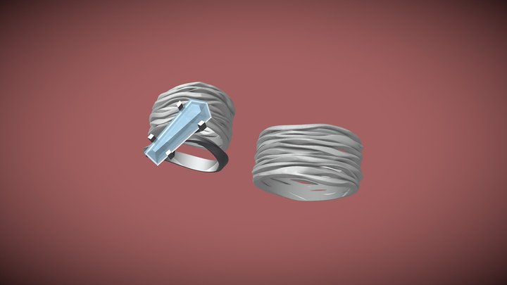 Кольца обручальные Прорабу 3D Model