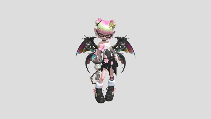 Chromatic Petal Wings 3D Model