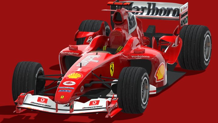 2004 Ferrari F2004 3D Model