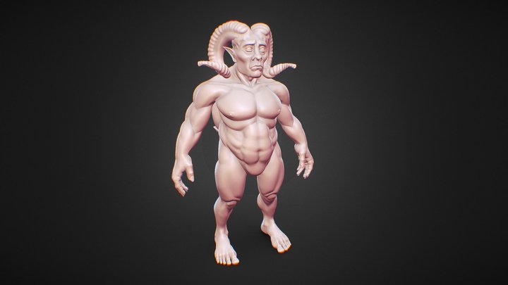 Angus - Creature Model (Decimated) 3D Model