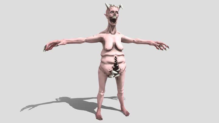 MOB_LP_Zombie_village_demon_women_ver1 3D Model