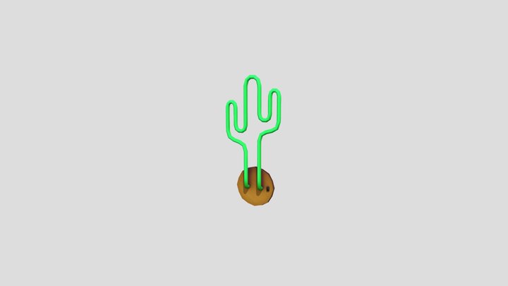 Cactus WallLamp 3D Model