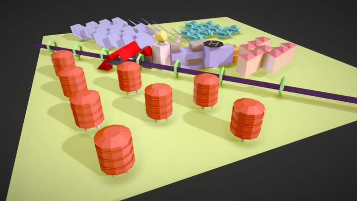 Geo-house CGCookie primitives 3D Model