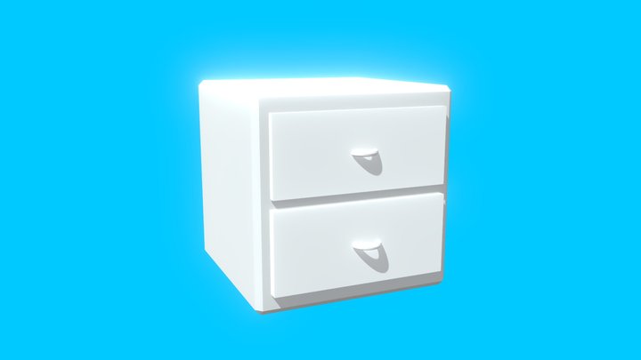 LowPoly Nightstand 3D Model
