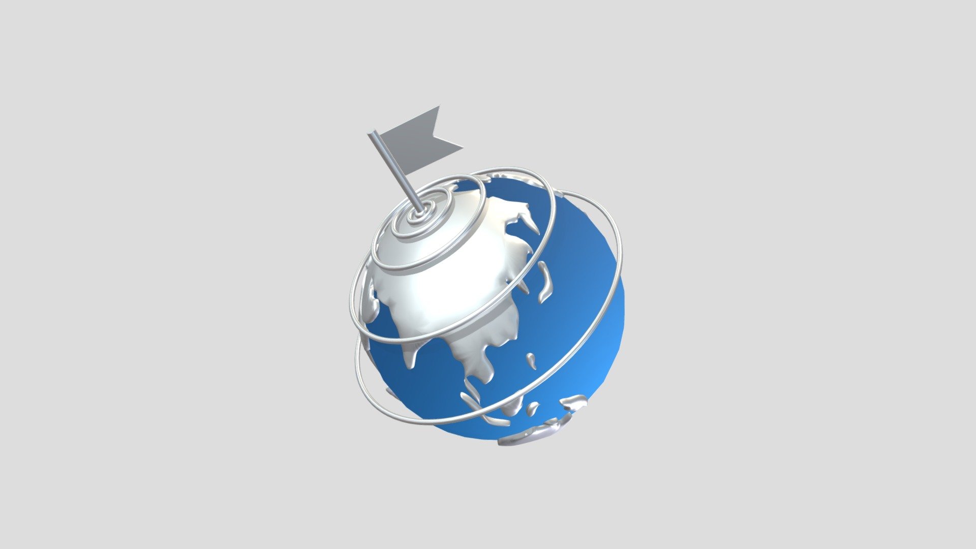 Flag, Earth — Sketchfab embed 3D viewer