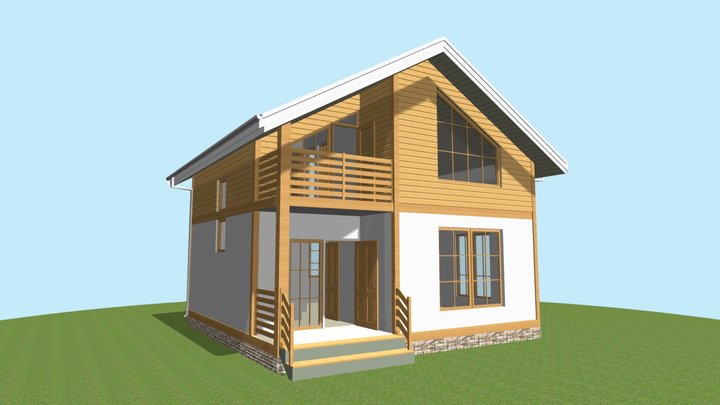 Проект под дом 110 3D Model