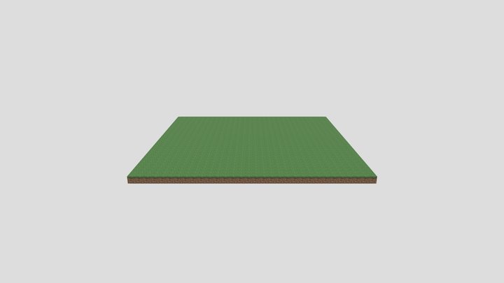 Minecraft Flat World 3D Model