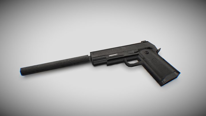 1911 Silenced 3D Model