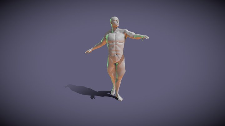 Posed Male Model 3D Model