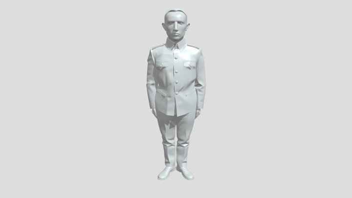 Military uniformed man 3D Model