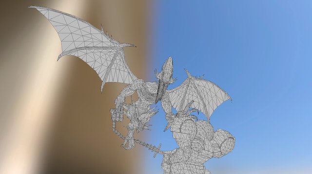 Samus Aran V.s Ridley 3D Model