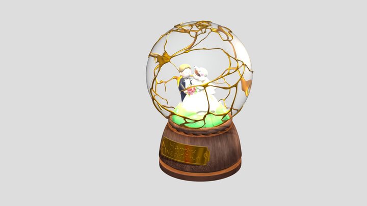 SnowGlobe_HappyWedding 3D Model