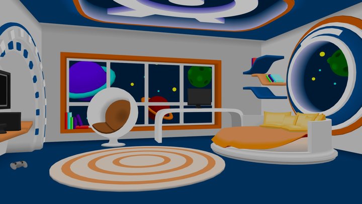 Space Mansion 3D Model