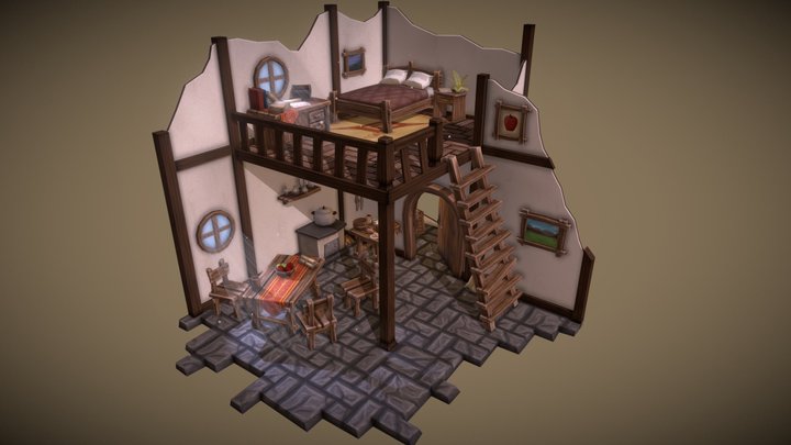 House Interior Scene 3D Model