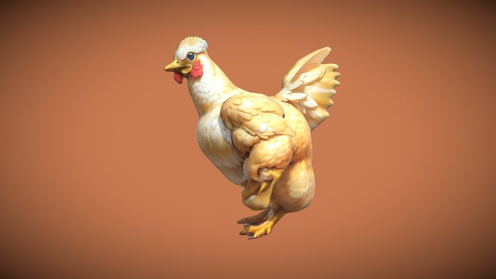 Strong Chicken 3D Model