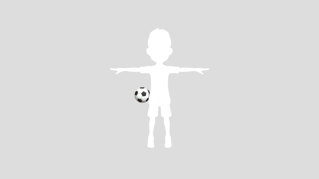Young Stylized Soccer Player Footballer