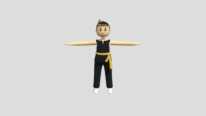 Karakter pesilat dari Indonesia 3D Model