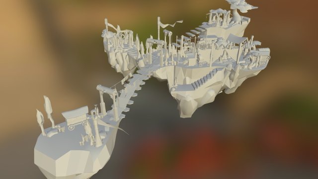 Floating Bazaar Final Modeling Pass 3D Model