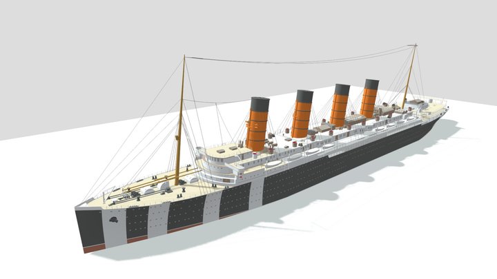 RMS Lusitania 1907 3D Model