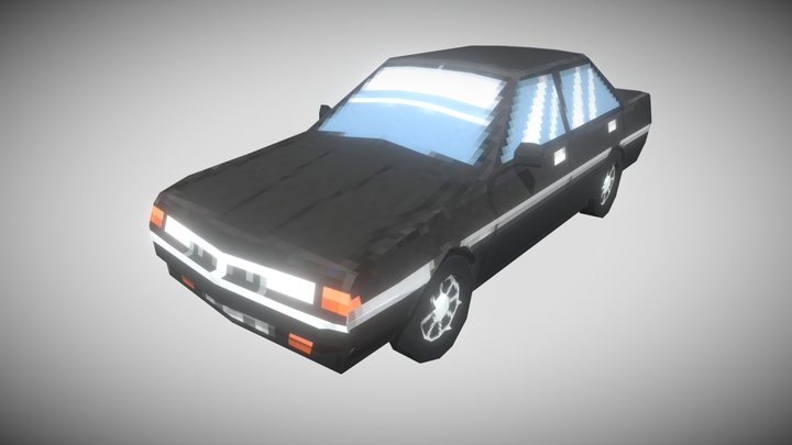 Toyota 90s Pixel Car 3D Model