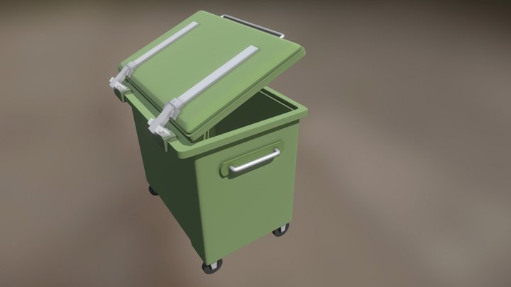 Garbage Dumpster Portuguese style 3D Model