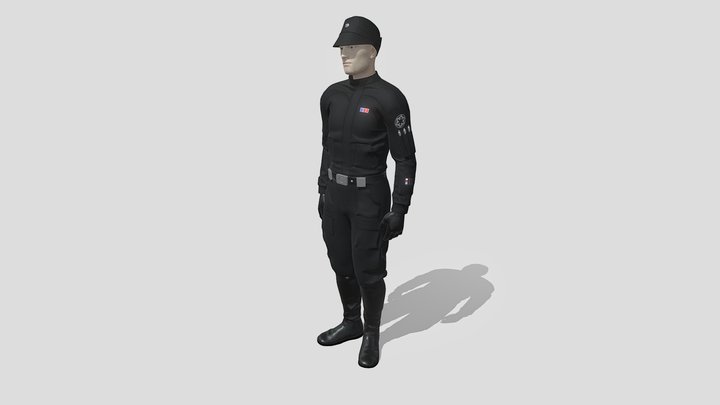 Star Wars Lambda Shuttle Pilot (rigged) 3D Model
