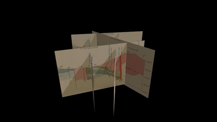 French Gulch 3D Model - 1934 USGS Cross Sections 3D Model
