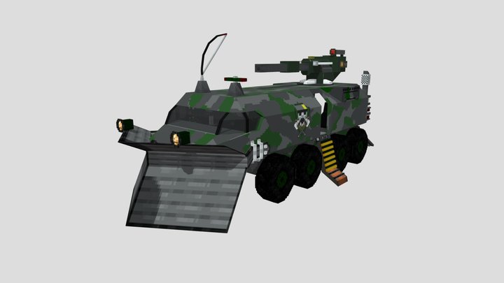 GB graveller 57 armored personnel carrier 3D Model