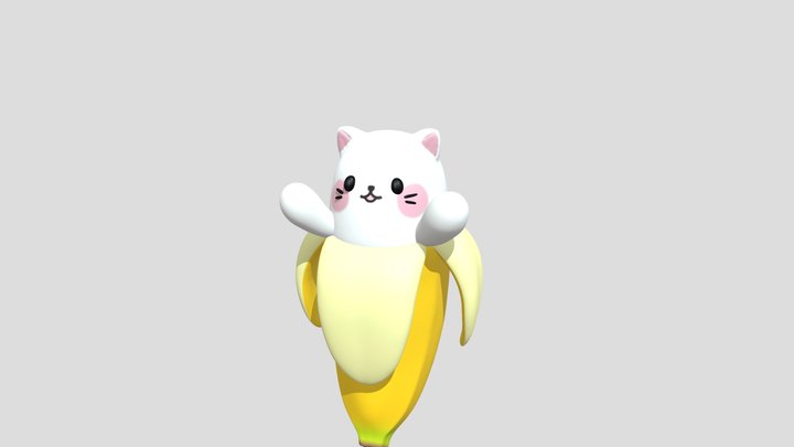 Banana cat 3D Model